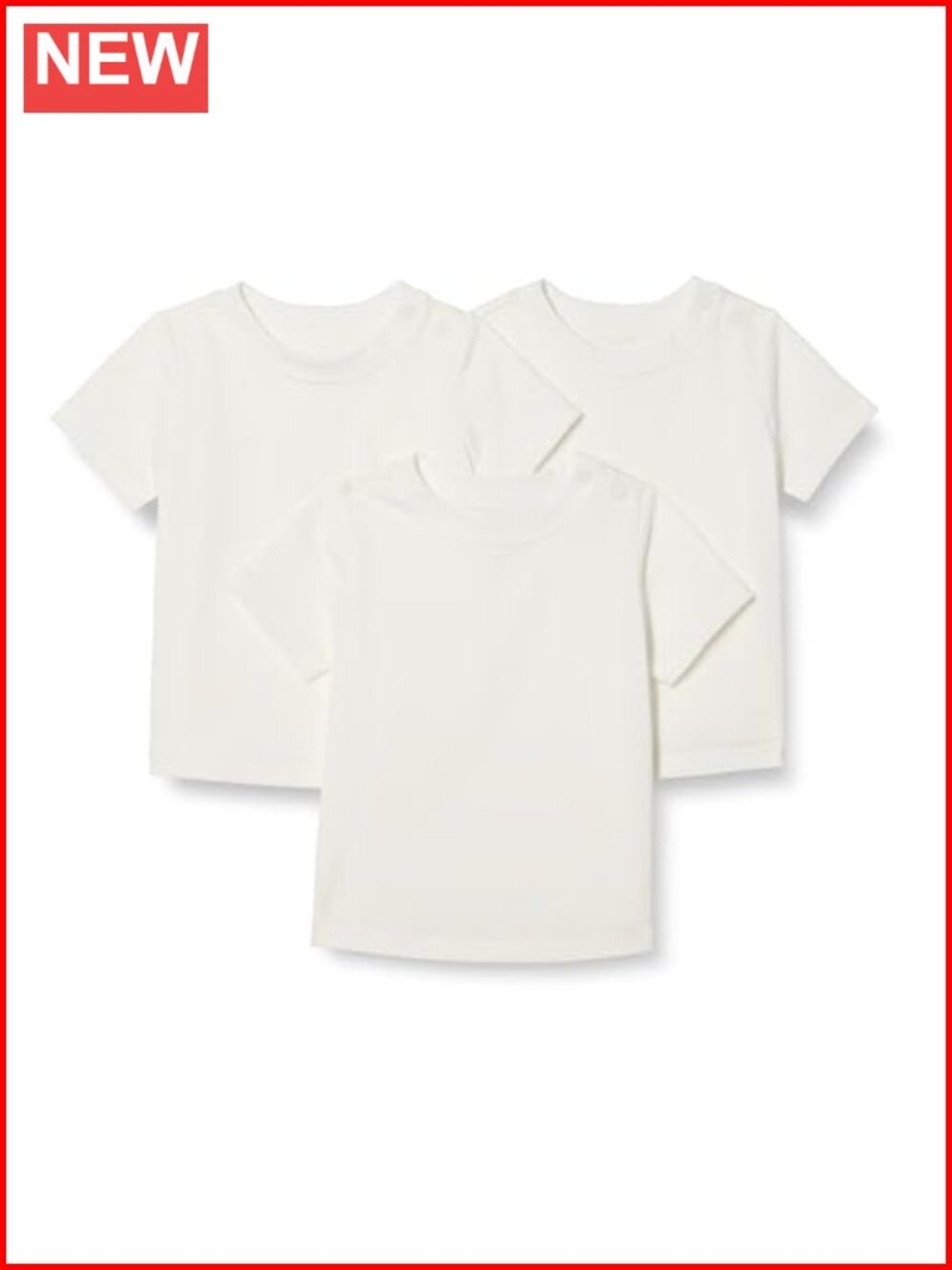 Unisex Toddler 3 Pack Short Sleeve Cotton Crewneck T-Shirts Tees
